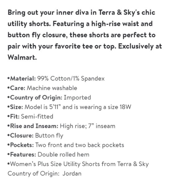 NWT Woman's Terra & Sky Plus Utility Shorts - Picture 5 of 5